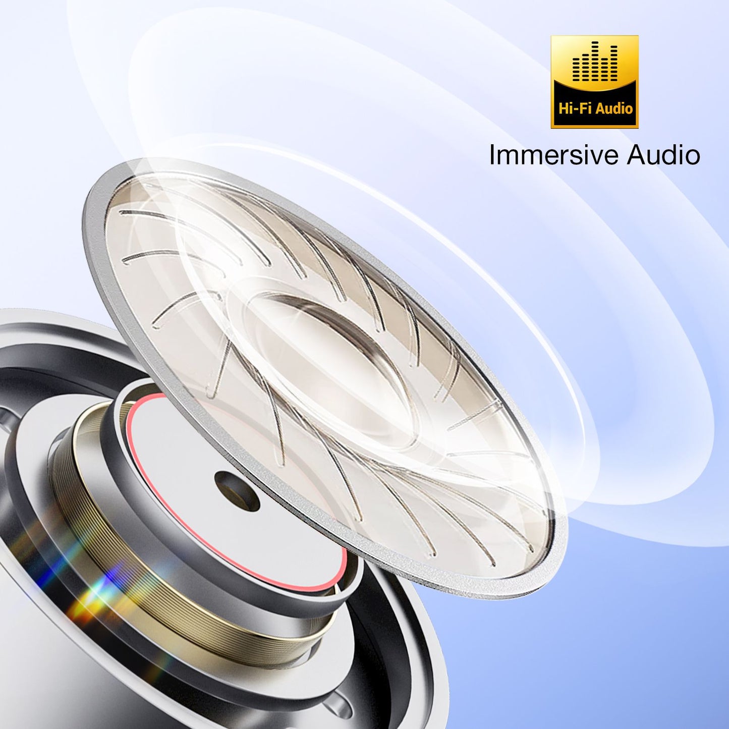 Active Noise Cancelling Wireless Bluetooth Headphones BT6.0 ENC Microphone Stereo Deep Bass Lightweight,Suitable for Travel and Home Use, Black