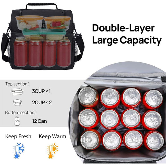 Camping Cooler Bag14.5L Lunch Box for Men Women Portable Coolers Bag Lunchbox Insulated Crossbody Bag Work Beach Travel