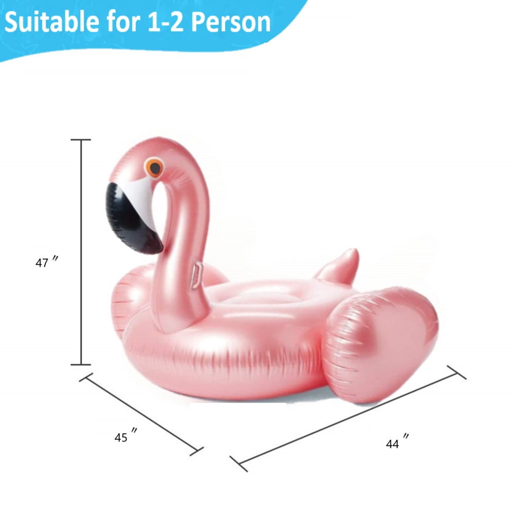 Pink Flamingo Animal Pool Float, Inflatable Floatie Tube, Blow Up Swim Ring, Outdoor Summer Pool Party Water Toy